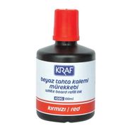 Kraf 450G Kırmızı 100 ml Beyaz Tahta Kalemi Mürekkebi