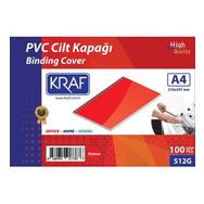 Kraf 512G Kırmızı A4 100'lü Cilt Kapağı