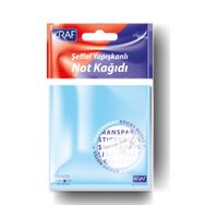Kraf 7676TR 76x76 cm 100 Yaprak Şeffaf Karışık Yapışkanlı Not Kağıdı