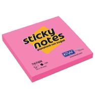 Kraf 76x76 mm 100 Yaprak Neon Pembe Yapışkanlı Not Kağıdı