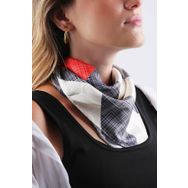 Kravatkolik KDNF04 Füme Krem Motif Desen Fular