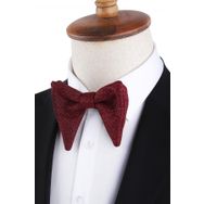 Kravatkolik P1702 Bordo Simli Büyük Damatlık Papyon