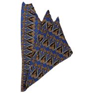 Kravatkolik SPS341 Mavi Motif Baskılı İpek Mendil