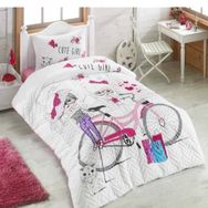 Kristakl By Taç Cute Gırls Tek Kişilik Kapitoneli Nevresim Takımı