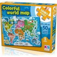 KS Games 31015 Colorful World Map