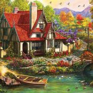 Ks Games Dere Kenarındaki Ev 1000 Parça Puzzle