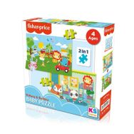 KS Games Fisher Price Railway & Bedtime 4 Yaş Baby Puzzle