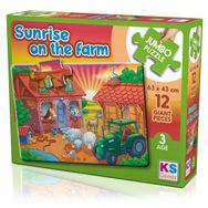 KS Games Sunrise On The Farm 12 Parça Dev Puzzle