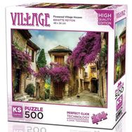 KS Puzzle 20062 Flowered Village Houses 500 Parça Puzzle