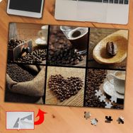KS69 Kahve Çekirdekleri Kolyajı 240 Parça Puzzle Yapboz Tablo