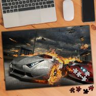 KS699319 Hızla Çarpışan Lüks Arabalar 240 Parça Puzzle Yapboz