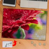 KS70122 Hoş Kırmızı Lilyum Çiçeği 240 Parça Puzzle Yapboz
