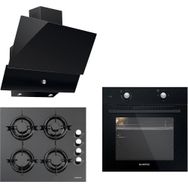 Kumtel Black Still Button A6 S2 B66 S2 - KO 40 TAHD - KO 830 3'lü Ankastre Set