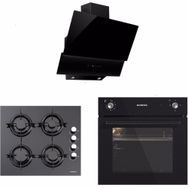 Kumtel Black Stills B66-S2 Fırın+40TAHDF Ocak+DA6 835 Dokunmatik Davlumbaz Ankastre Set