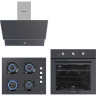 Kumtel Dizayn B66-S2 MT - KO-40TAHDF - DA6-830 3'lü Antrasit Ankastre Set