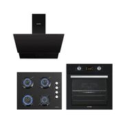 Kumtel Dokunmatik B66-S2 DDT+KO-40TAHDF+DA6-835 Siyah Ankastre Set