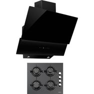 Kumtel KO-735 - KO-40 THDSF Siyah 2'li Cam Ankastre Set