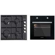 Kumtel KO-B66-S2+KO-410 BF Siyah 2'li Ankastre Set