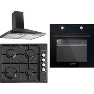 Kumtel KO705-KO410-KOA6S2 Siyah Ankastre Set