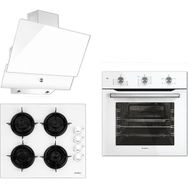 Kumtel Kristal B66S2 - KO 40TAHDF - DA6 830 Beyaz 3'lü Ankastre Set