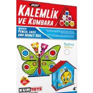 Kumtoys 5304 Ahşap Kalemlik ve Kumbara Seti