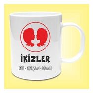 Kupa Bardak Porselen İkizler Burcu İade Garantili Porselen Kupa Bardak