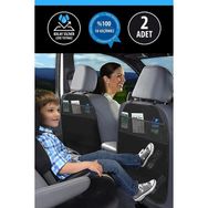 Kurra Store Chrysler Jeep Wrangler Rubicon 2.8 Crd 4 Kapı 2019 Uyumlu Siyah 2'li Su Geçirmez Koltuk Arkası Koruyucu Organizer