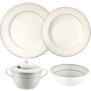 Kütahya Porselen 92914 Bone Kalipso 62 Parça Desenli Yemek Takımı
