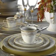 Kütahya Porselen 930621 Bone Kalipso 62 Parça Desenli Yemek Takımı