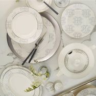 Kütahya Porselen Bone Kalipso 62 Parça 1138621 Desenli Yemek Takımı