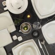 Kütahya Porselen Bone Mare 62 Parça 1175020 Desenli Yemek Takımı