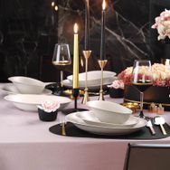 Kütahya Porselen Bone Rosa Filesiz 52 Parça Yemek Takımı