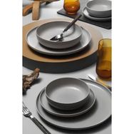 Kütahya Porselen Capri Moderna Gri 8 Parça 2 Kişilik Yemek Takımı