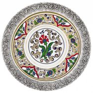 Kütahya Porselen El Dekoru 17 cm Tekli Duvar Tabağı