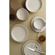 Kütahya Porselen Fit-C Stackable 12 Parça 4 Kişilik Krem Yemek Takımı