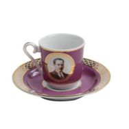Kütahya Porselen Mor 2 Li Atatürk Kahve Fincan Takımı