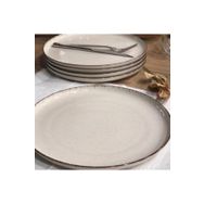 Kütahya Porselen Pearl Mood 6 Adet Krem 27 cm Servis Tabakları
