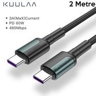 Kuulaa Type-C PD 60W QC4.0 2 m Hızlı Şarj ve Data Kablosu