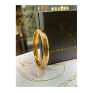 Kuyumcu Nurettin 10 gr 22 Ayar Bronz Renk Yılan Derisi Desenli İşçiliksiz Altın Bilezik