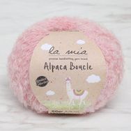 La Mia Alpaca Boucle 34387 L332 50 gr Pembe El Örgü İpi
