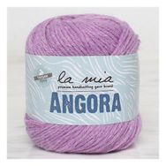 La Mia Angora 33801 L127 50 gr Mor El Örgü İpi