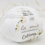 La Mia Cottony 33576 P1-L001 Beyaz Bebek El Örgü İpi