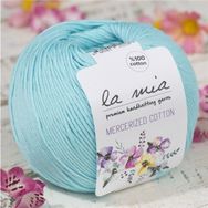 La Mia Mercerized Cotton 33589 123 Açık Mavi El Örgü İpi