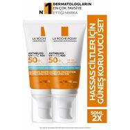 La Roche-Posay 2x50 ml Anthelios Uvmune Hassas Ciltler Yüksek Korumalı Yüz Güneş Kremi