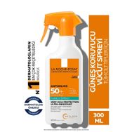 La Roche-Posay Anthelios Family Spray SPF50+Tüm Cilt Tipleri İçin 300 ml Vücut Güneş Kremi