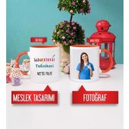 Laboratuvar Teknikeri Turuncu Kupa Bardak