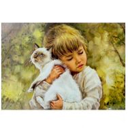 Laço Çocuk ve Kedi 500 Parça Puzzle