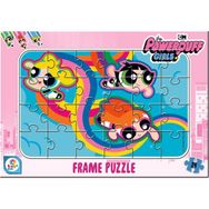 Laço Kids Powerpuff 24 Parça Frame Puzzle