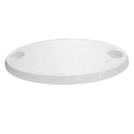 Lalizas Beyaz 2 Bardak Bölmeli Oval 45x76 cm Masa Tablası