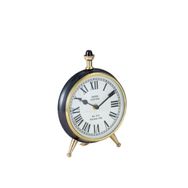 La'Medore Black Nıckel Shıny Brass 8x17.5x22.5 cm Table Clock